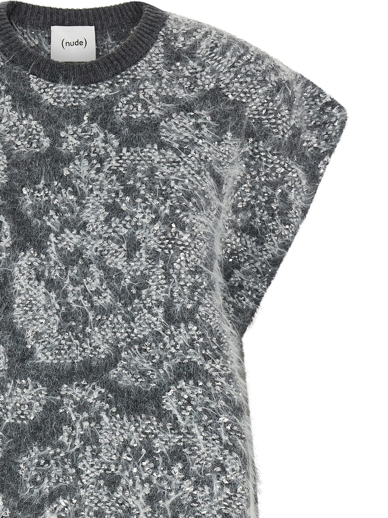NUDE Gray Wool Cardigan - Sophisticated Knitwear