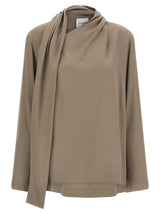 NUDE Gray Viscose Blouse