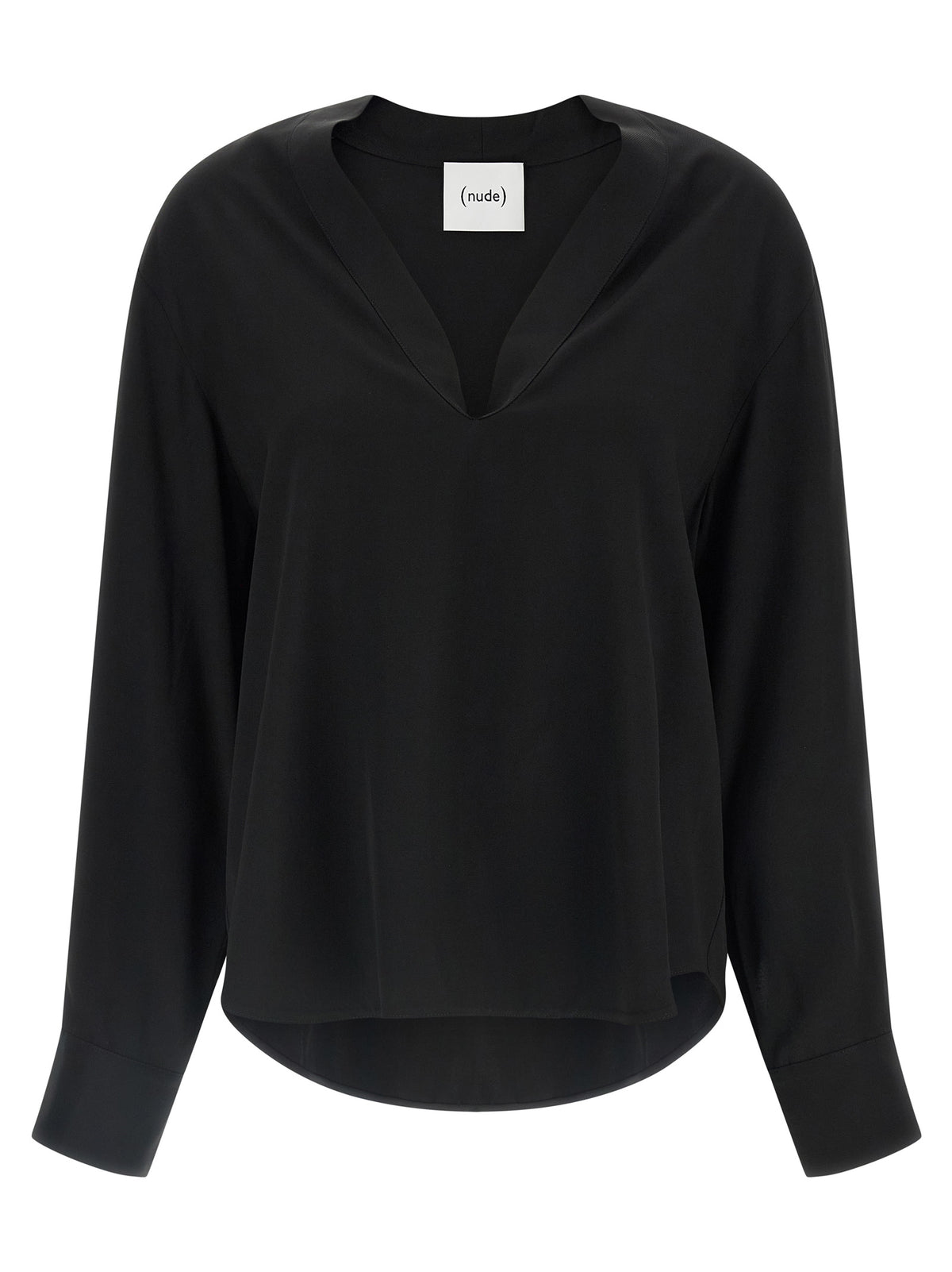 NUDE Black Viscose Blouse