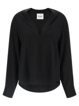NUDE Black Viscose Blouse