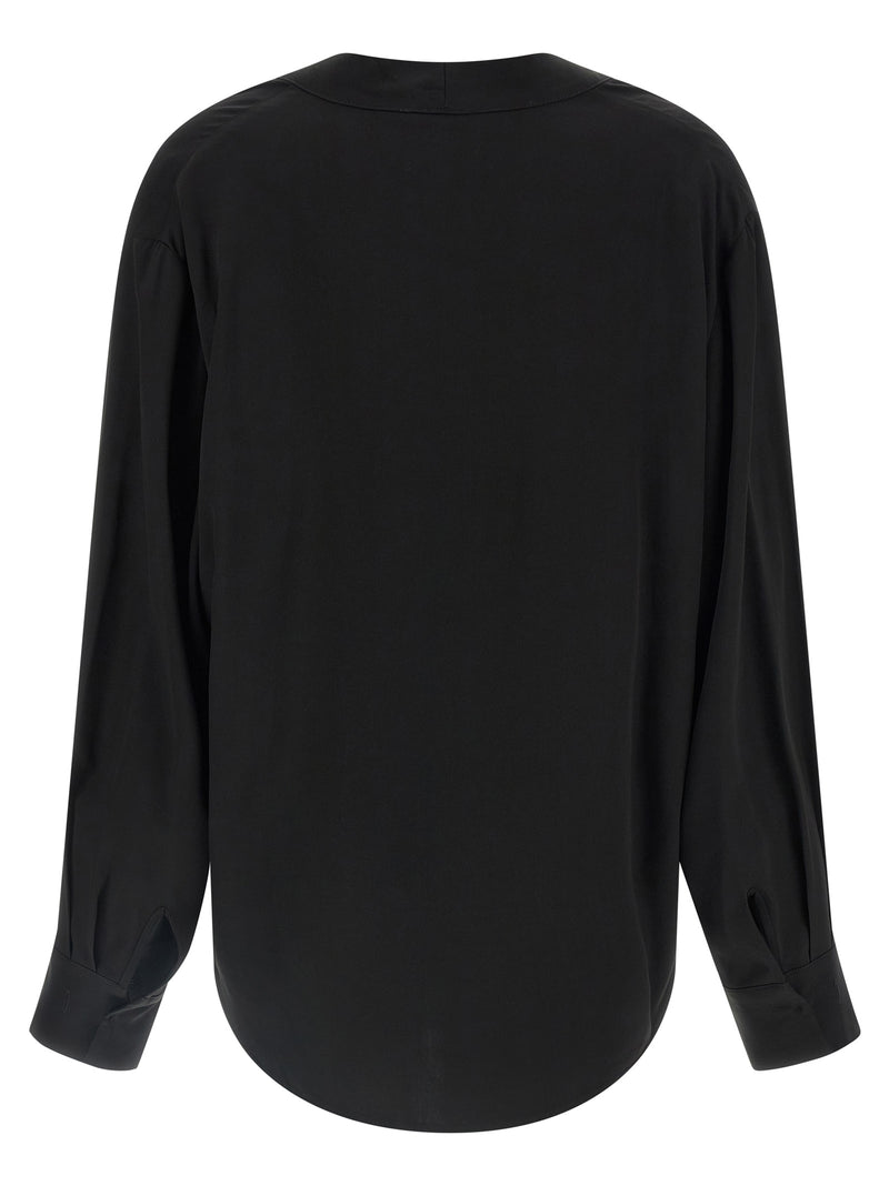 NUDE Black Viscose Blouse - Elegant Long-Sleeved Top