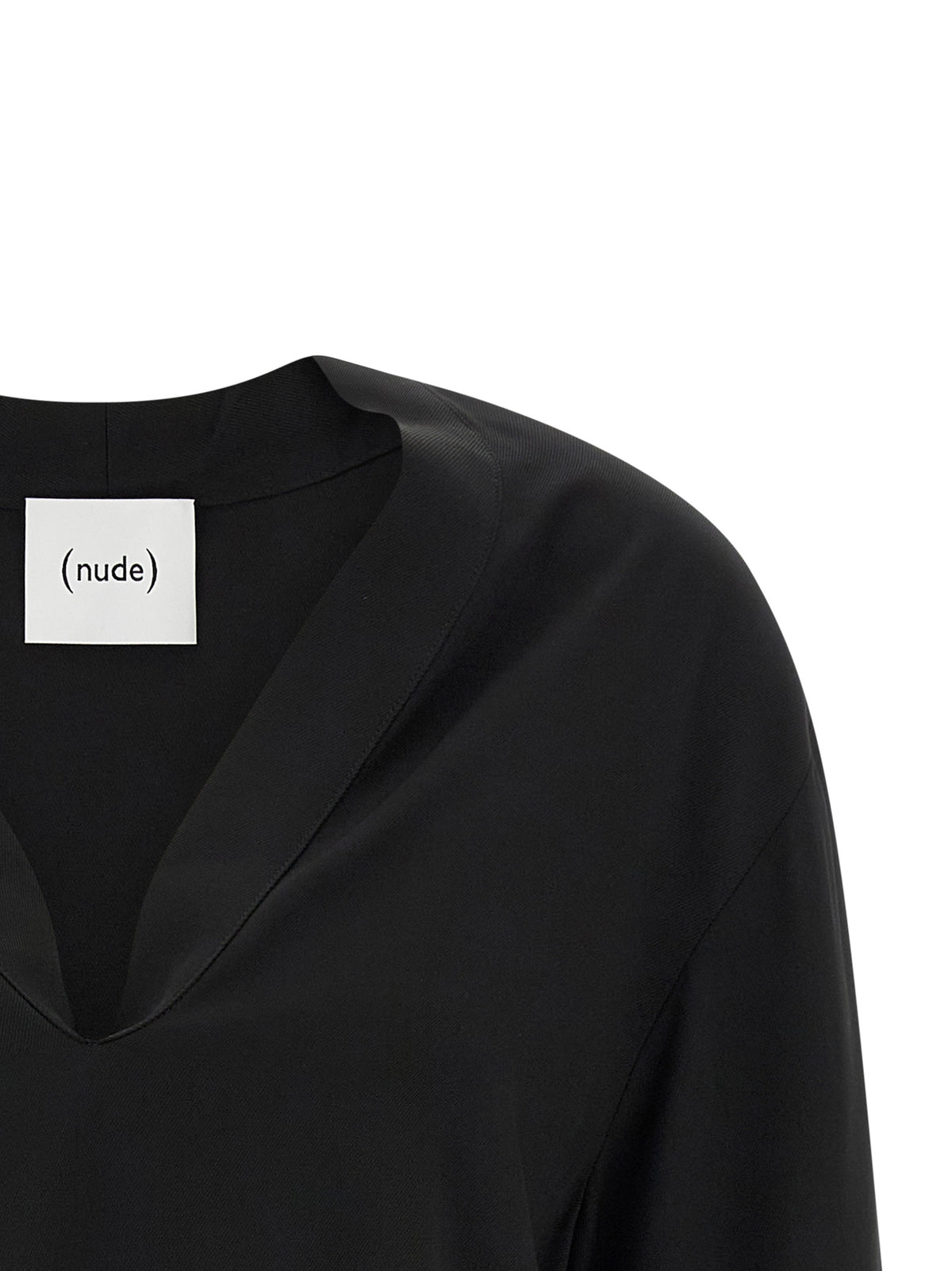 NUDE Black Viscose Blouse