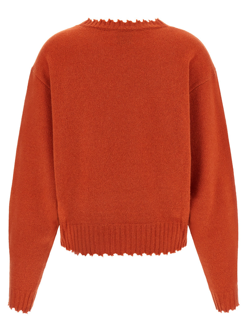 NUDE Orange Cashmere Cardigan - Luxurious V-Neck Sweater
