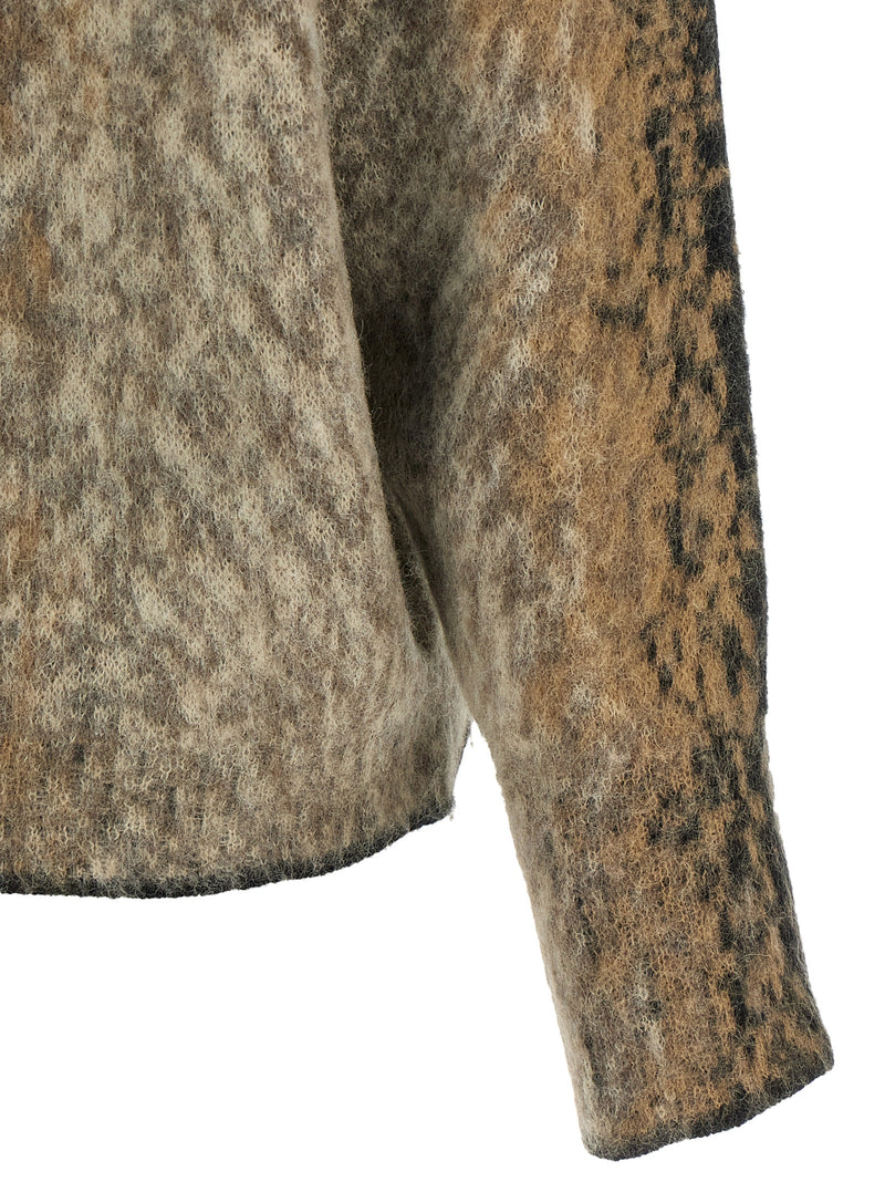 NUDE Brown Wool Cardigan - Luxurious Oversized Sweater