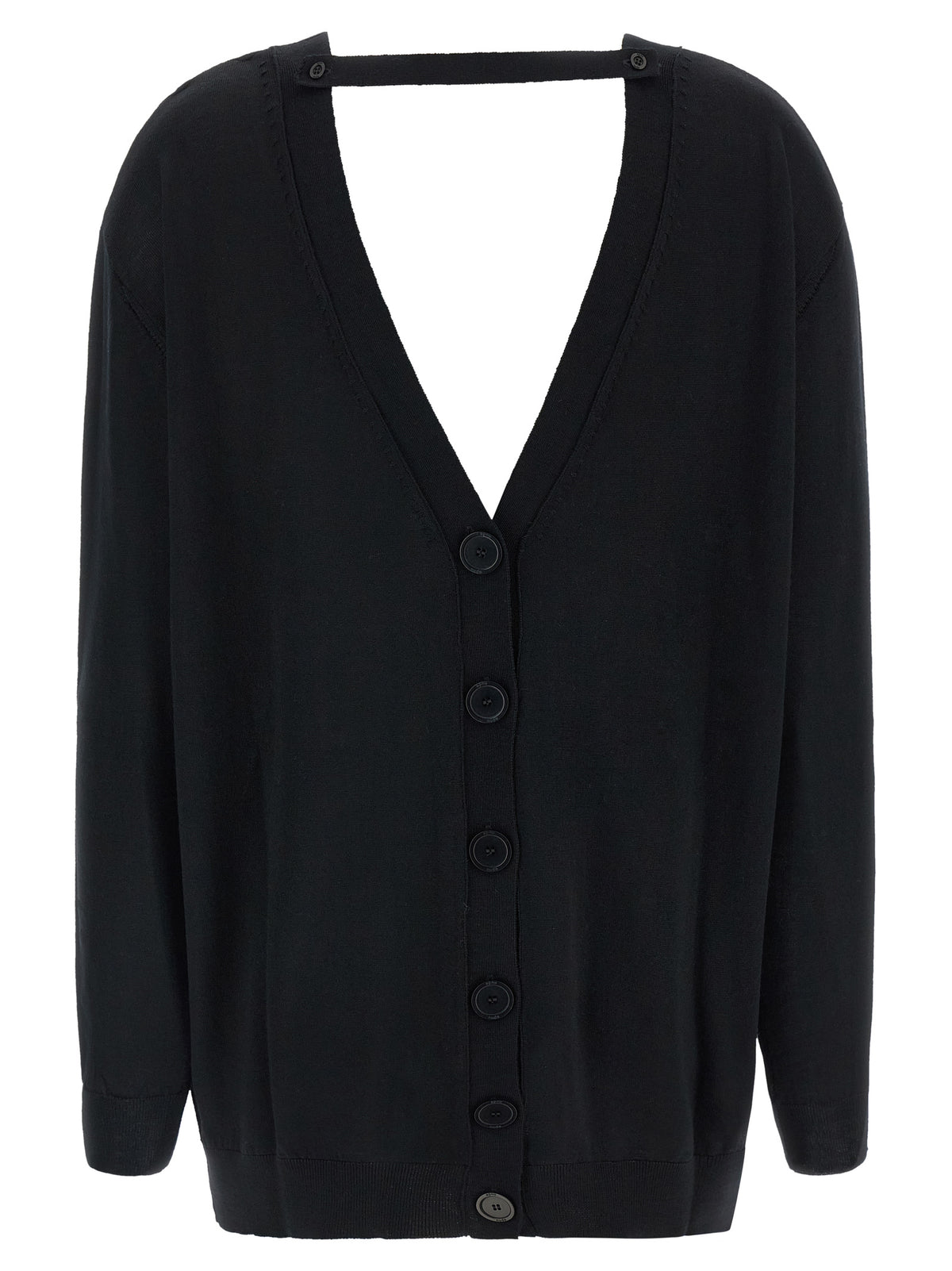 NUDE Black Wool Cardigan