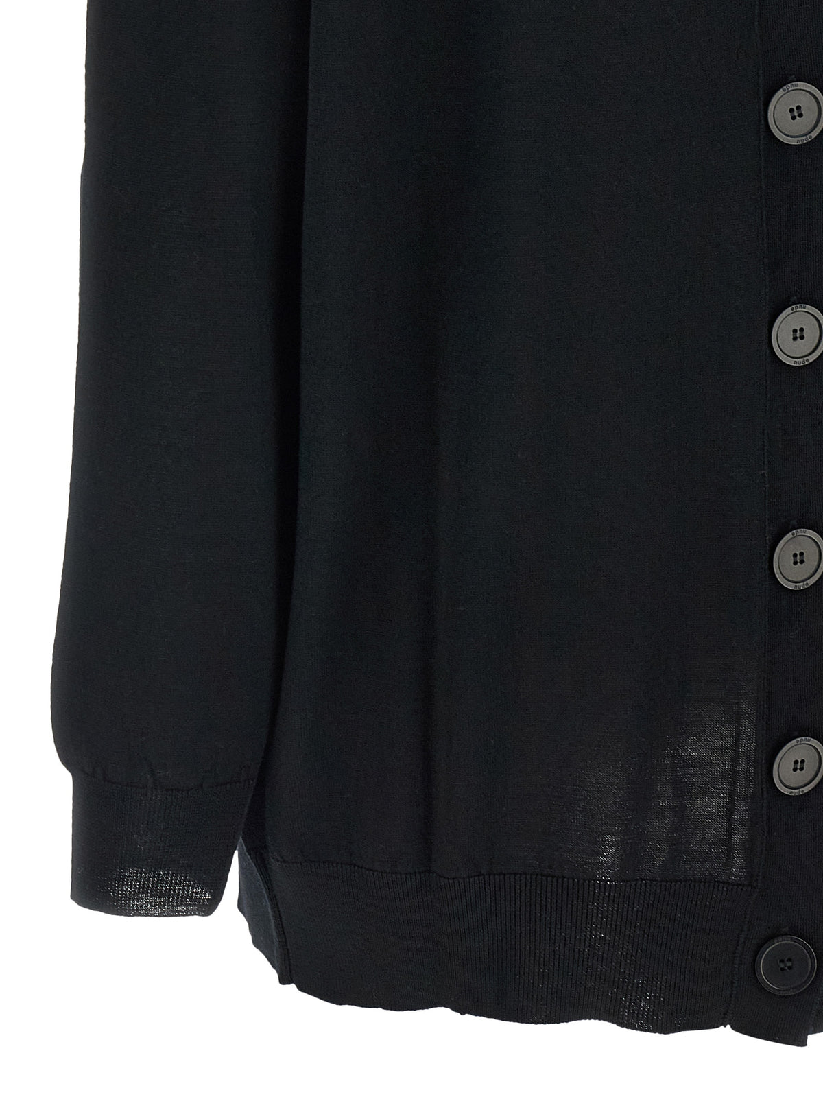 NUDE Black Wool Cardigan