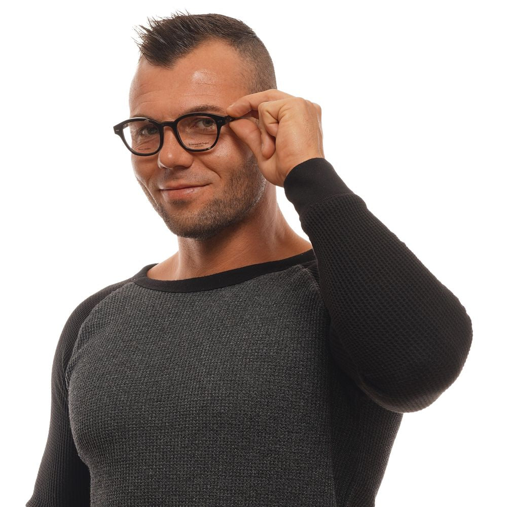 Ermenegildo Zegna Brown Men Glasses Frame