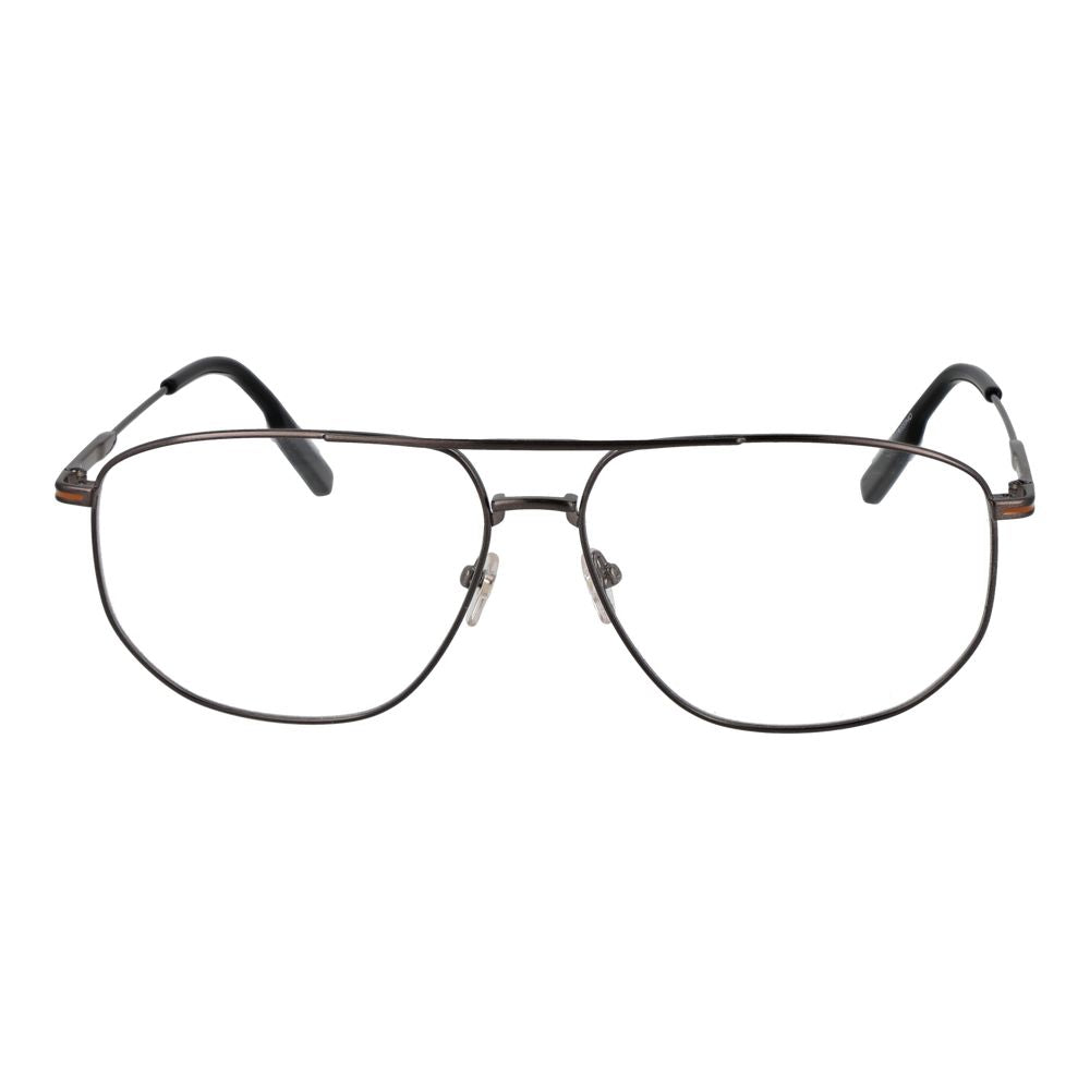 Ermenegildo Zegna Gray Aviator Glasses Frame for Men