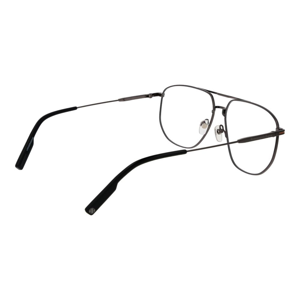 Ermenegildo Zegna Gray Aviator Glasses Frame for Men