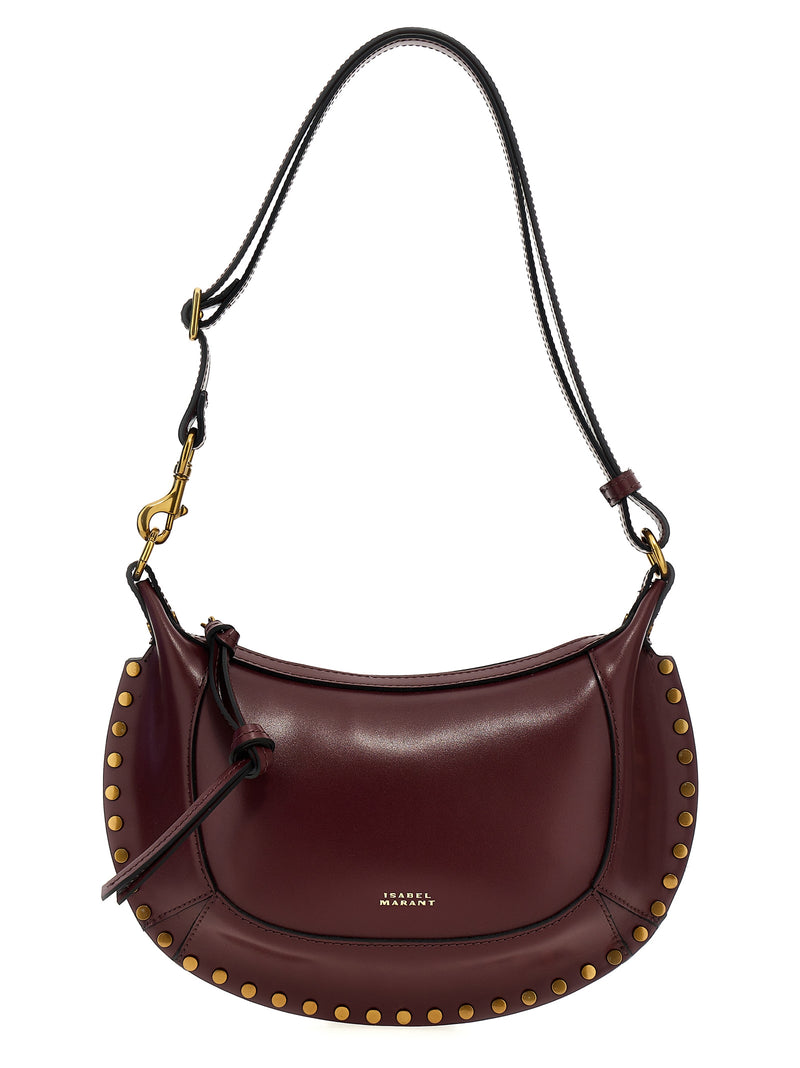 Isabel Marant Oskan Moon Bordeaux Cowhide Shoulder Bag