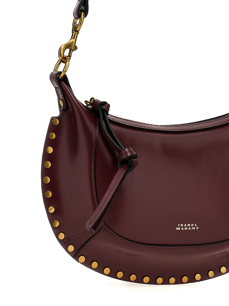 Isabel Marant Oskan Moon Bordeaux Cowhide Shoulder Bag