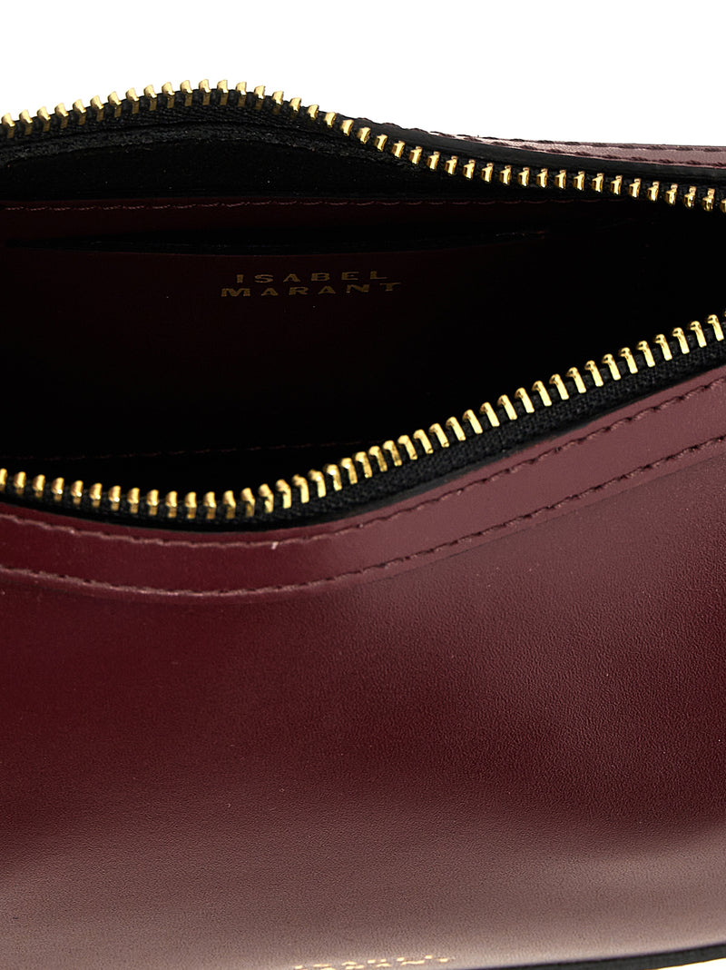 Isabel Marant Oskan Moon Bordeaux Cowhide Shoulder Bag