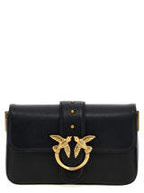 PINKO Black Calfskin Shoulder Bag