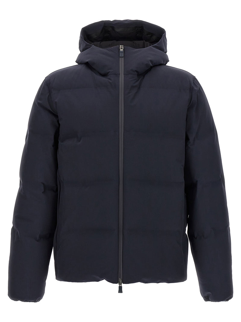 Herno Blue Polyamide Full-Length Down Jacket