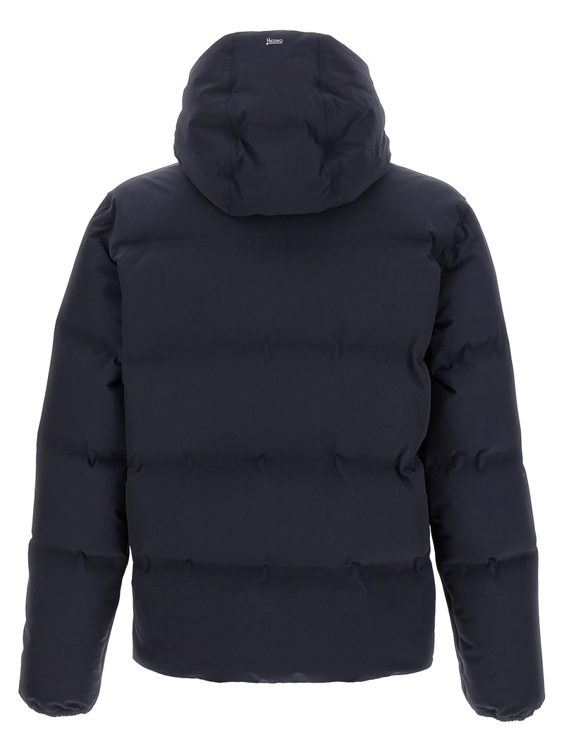 Herno Blue Polyamide Full-Length Down Jacket
