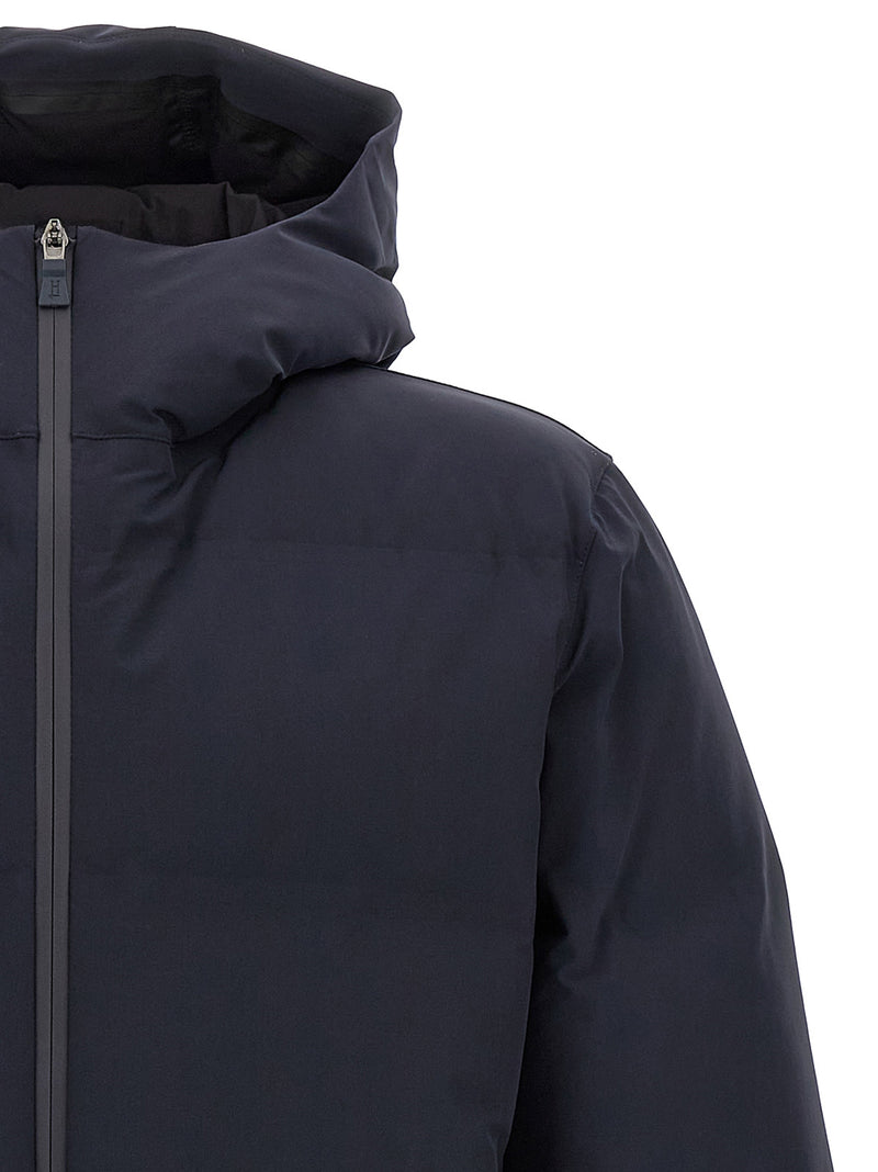 Herno Blue Polyamide Full-Length Down Jacket