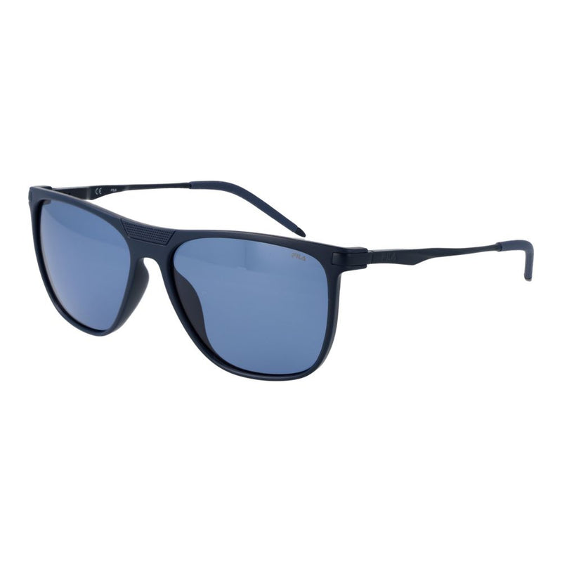 Fila Blue Plastic Sunglasses for Men - Polarized Square Frame