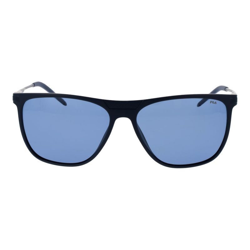 Fila Blue Plastic Sunglasses for Men - Polarized Square Frame