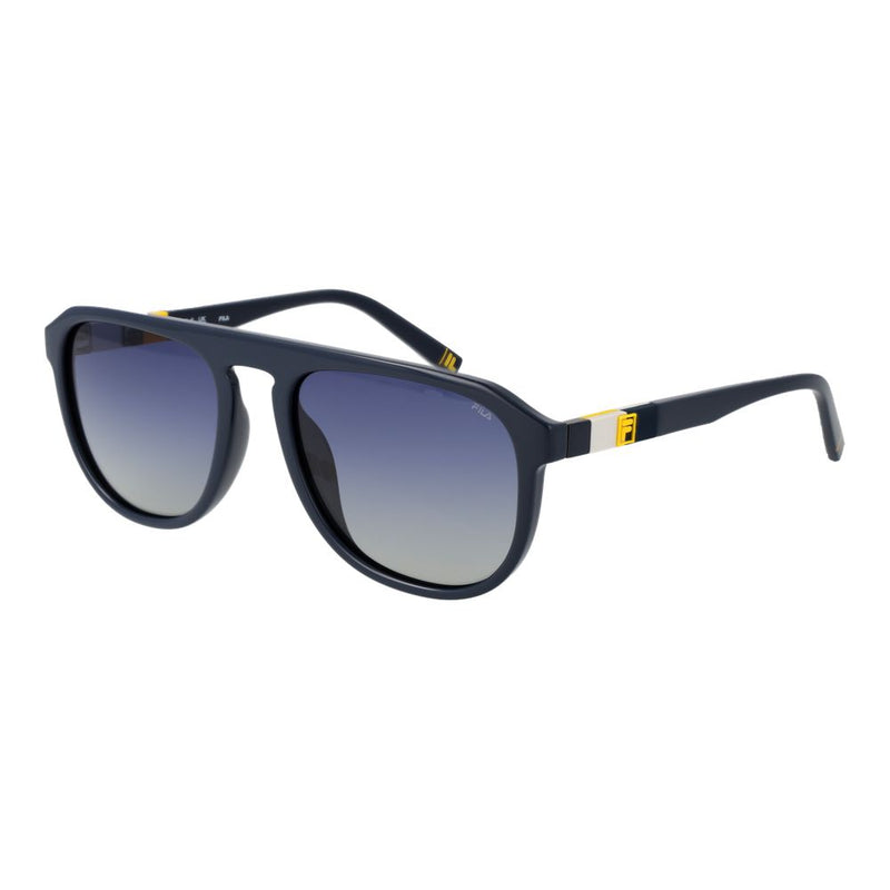 Fila Blue Rubber Aviator Sunglasses for Unisex