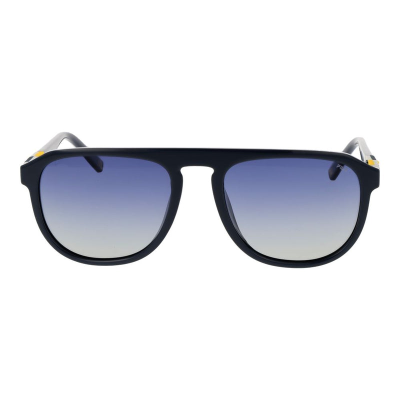 Fila Blue Rubber Aviator Sunglasses for Unisex