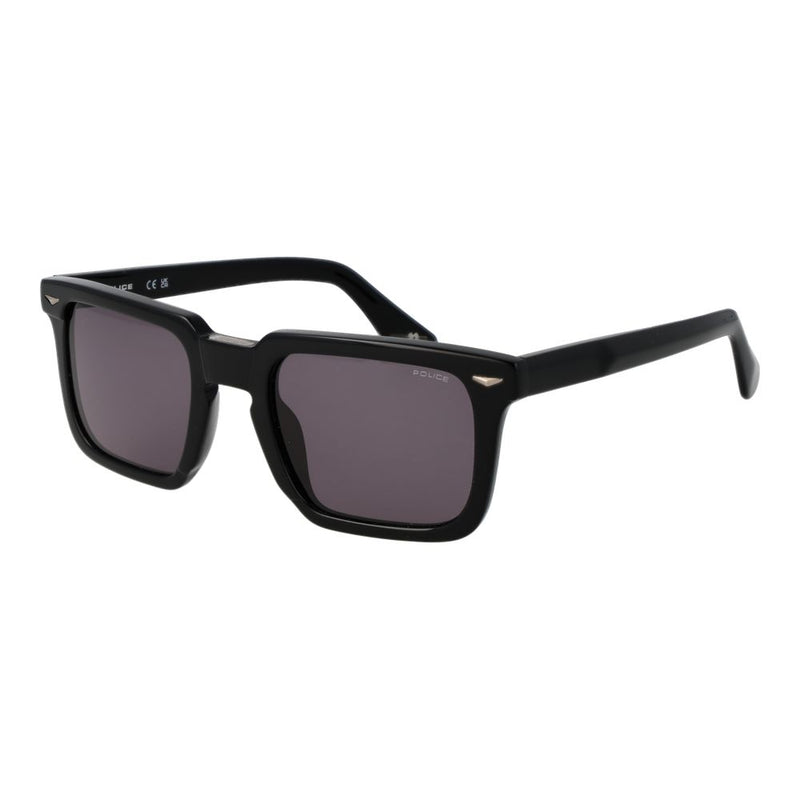 Police Black Cellulose Acetate Sunglasses for Men