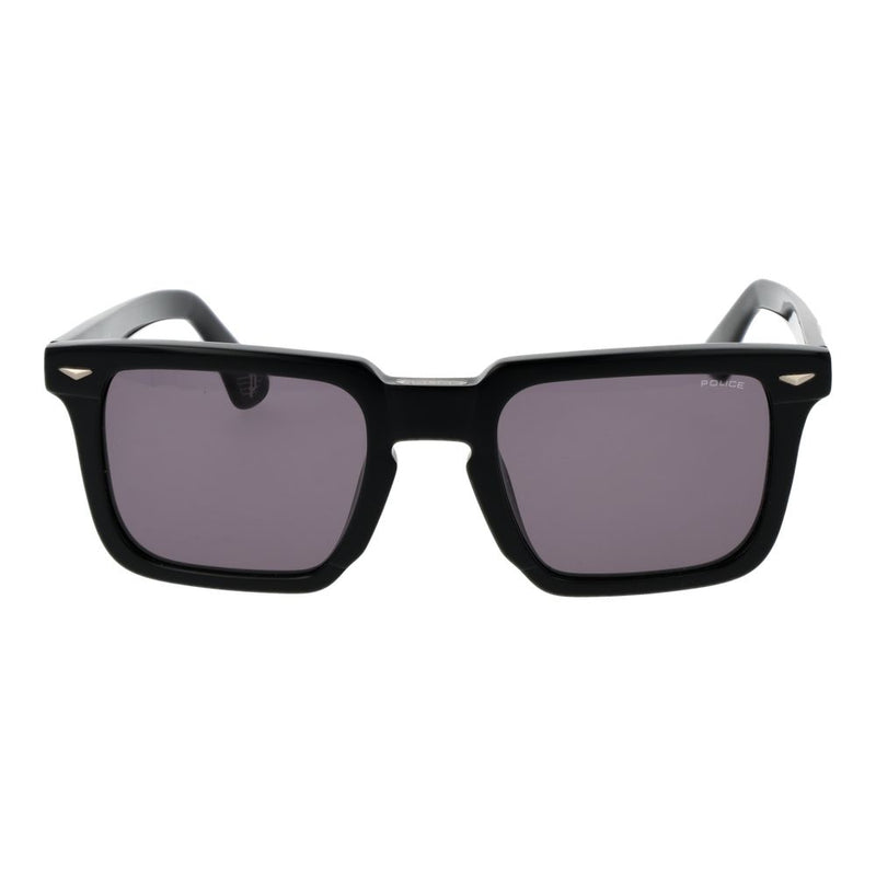 Police Black Cellulose Acetate Sunglasses for Men