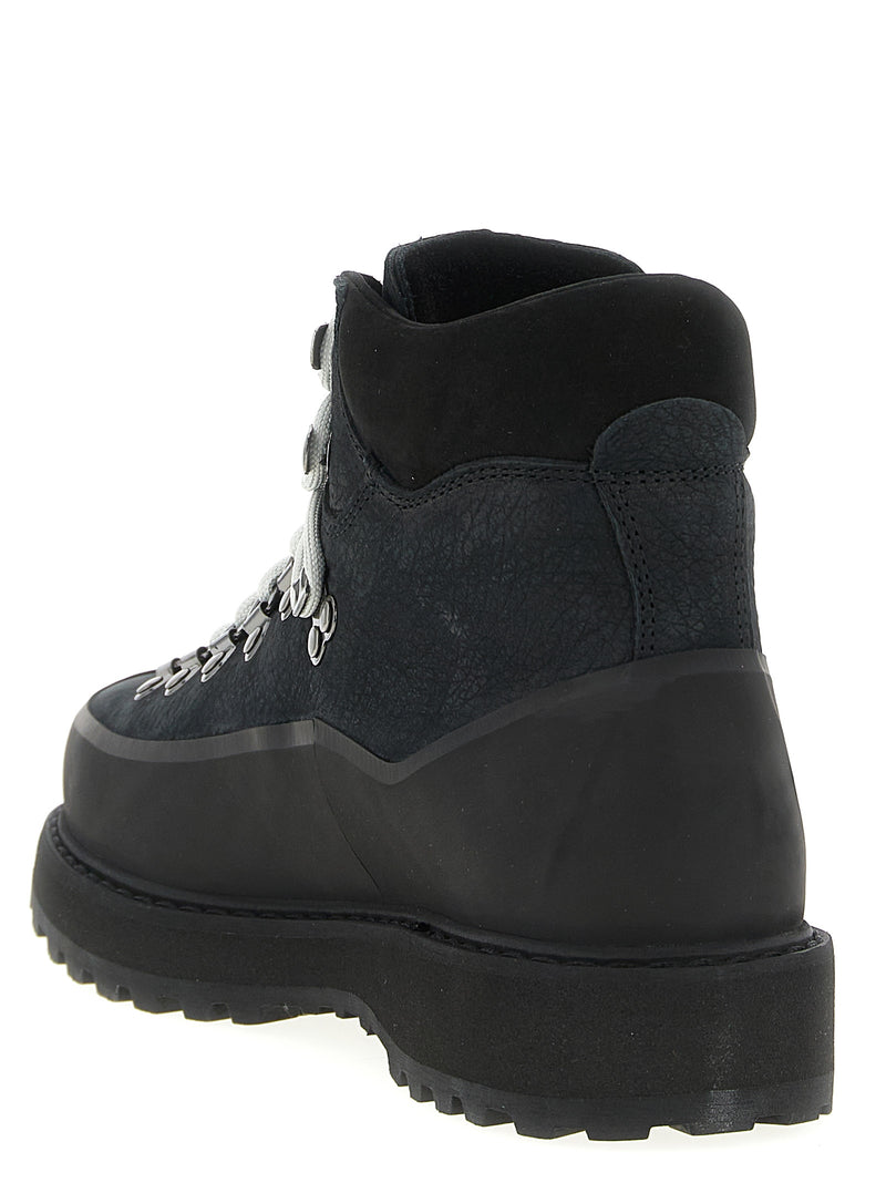 Diemme Roccia Vet Gomma Black Cowhide Ankle Boots
