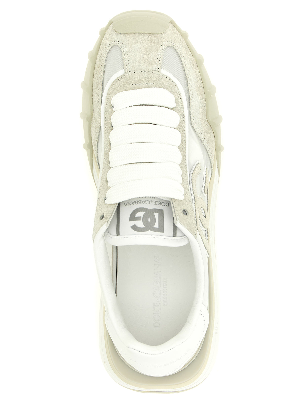 Dolce & Gabbana Beige Polyamide Athletic Sneakers