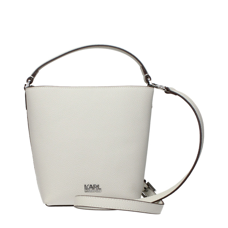 Karl Lagerfeld Gray Leather Handbag - Stylish and Versatile