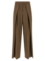 NUDE Brown Wool Pants