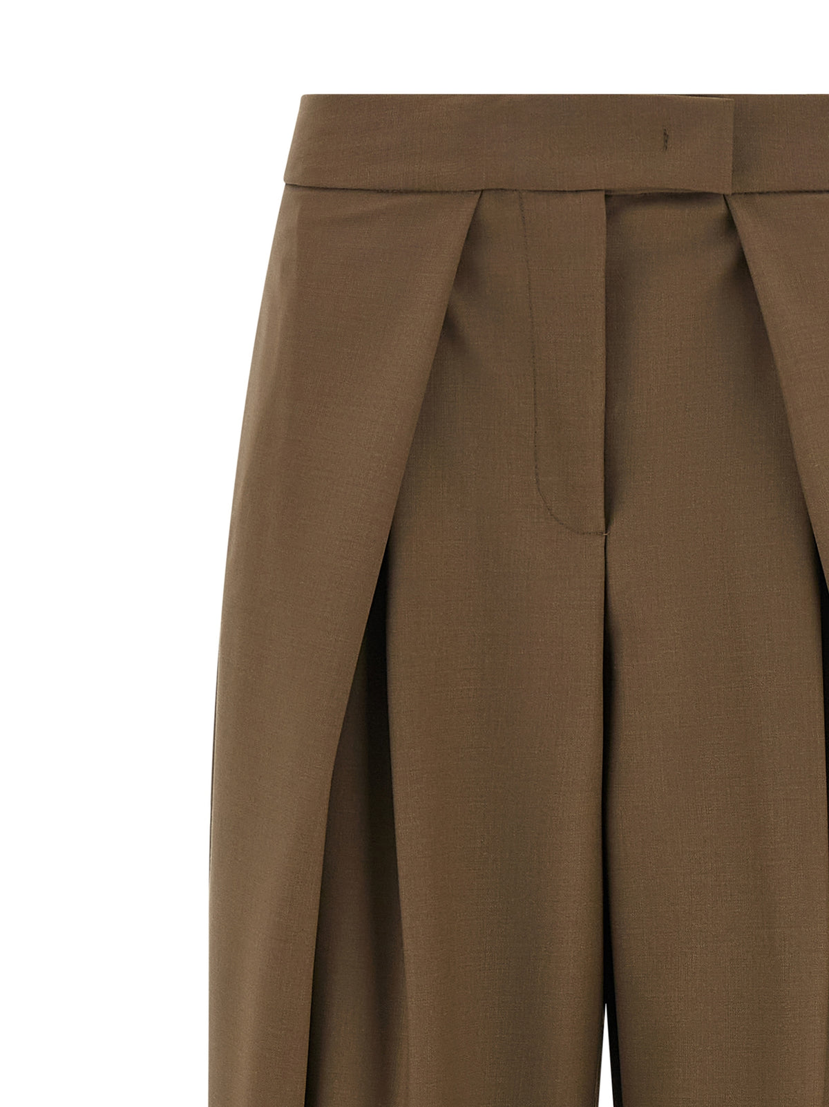 NUDE Brown Wool Pants