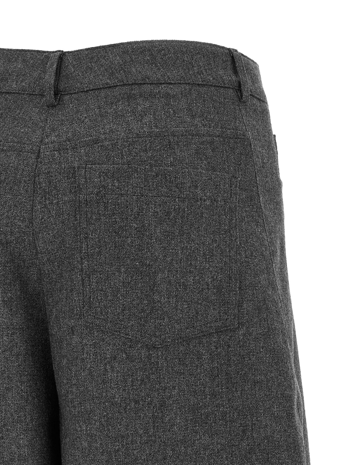 NUDE Gray Wool Casual Pants