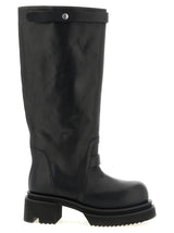 Rick Owens Black Calfskin Over The Knee