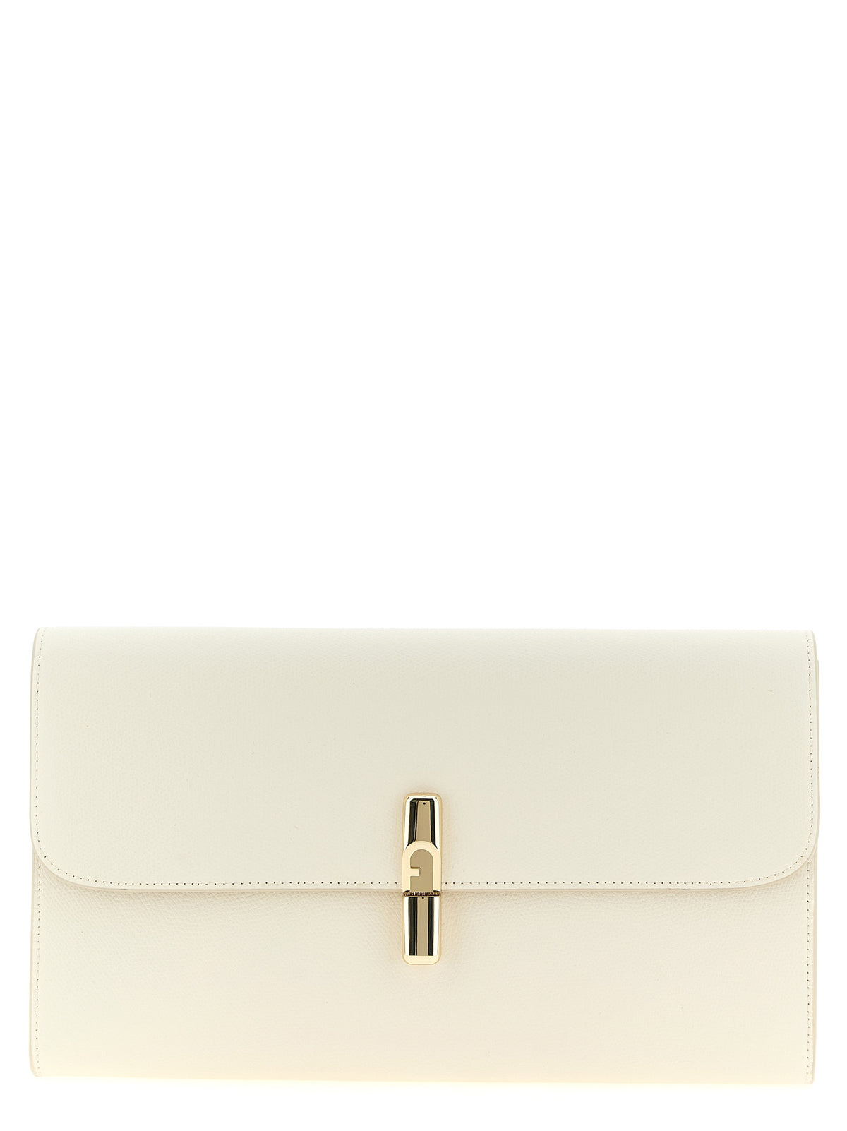 Furla White Calfskin Clutch Bag