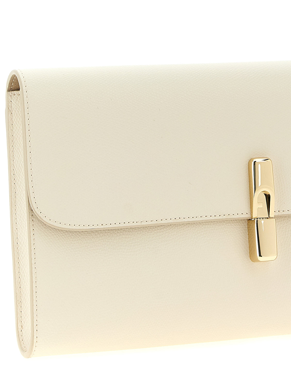 Furla White Calfskin Clutch Bag