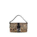 Fendi Beige Calf Leather Bos Taurus Shoulder Bag