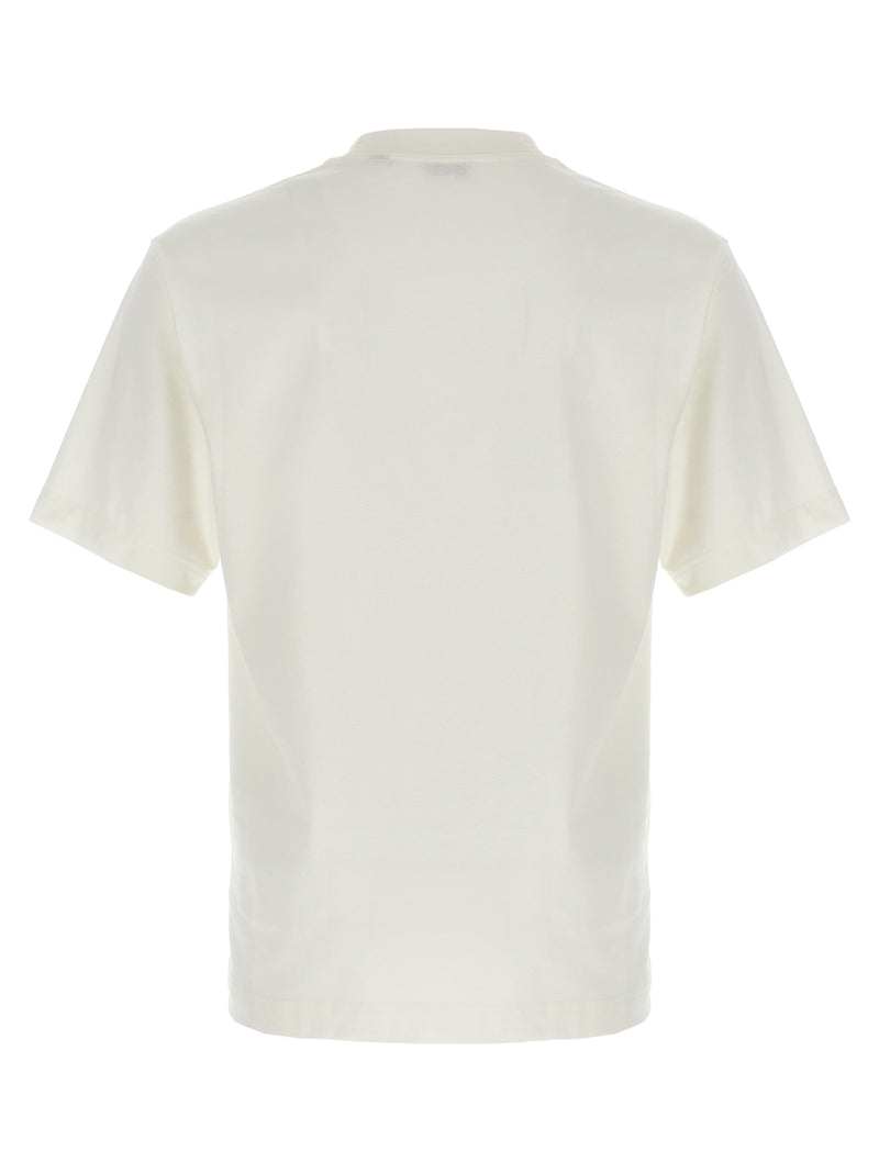 Burberry White Cotton T-Shirt - Equestrian Knight Design