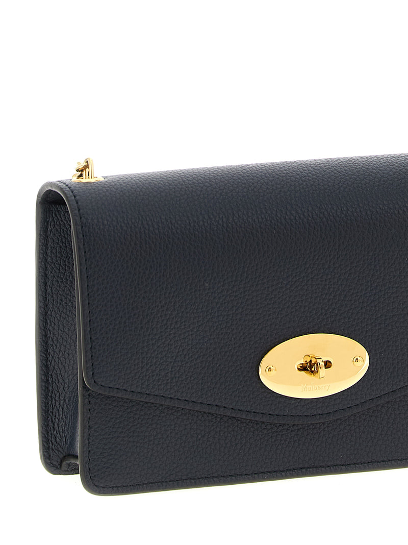 Mulberry Blue Calfskin Darley Crossbody Bag