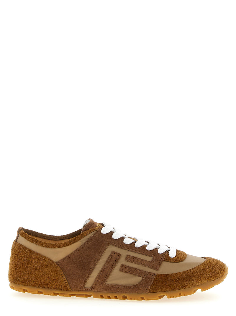 Balmain Racer 45 Brown Calfskin Sneakers for Women