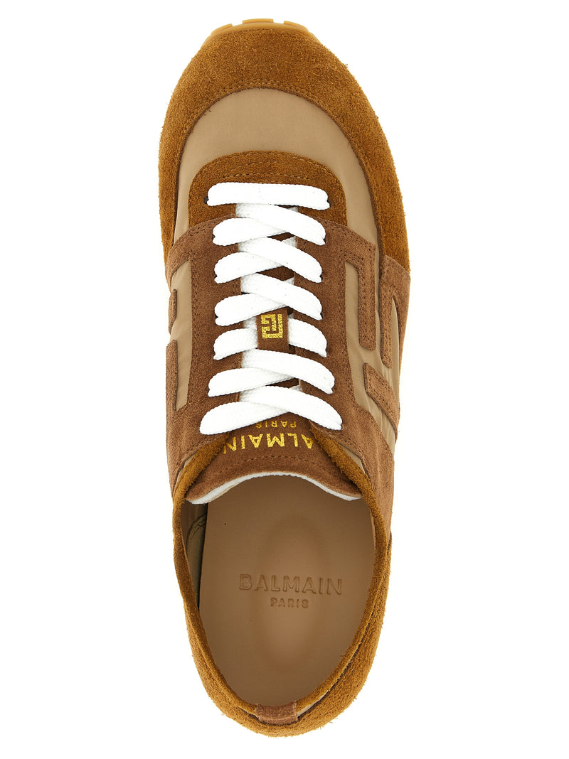 Balmain Racer 45 Brown Calfskin Sneakers for Women