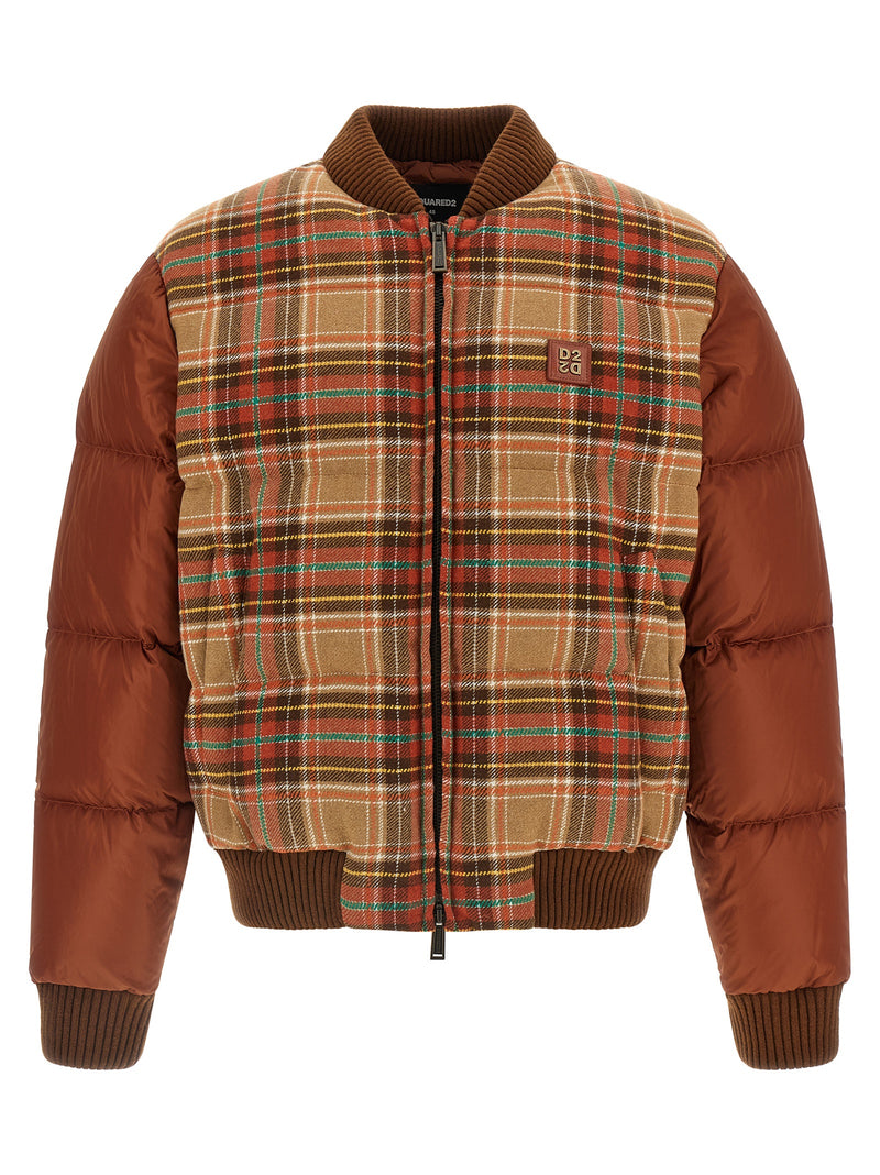 Dsquared² Brown Marabou Bomber Jacket for Men