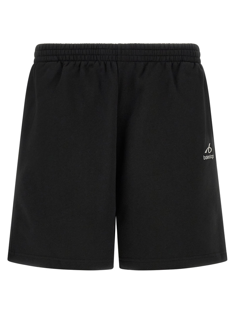 Balenciaga Black Cotton Bermuda Shorts for Men