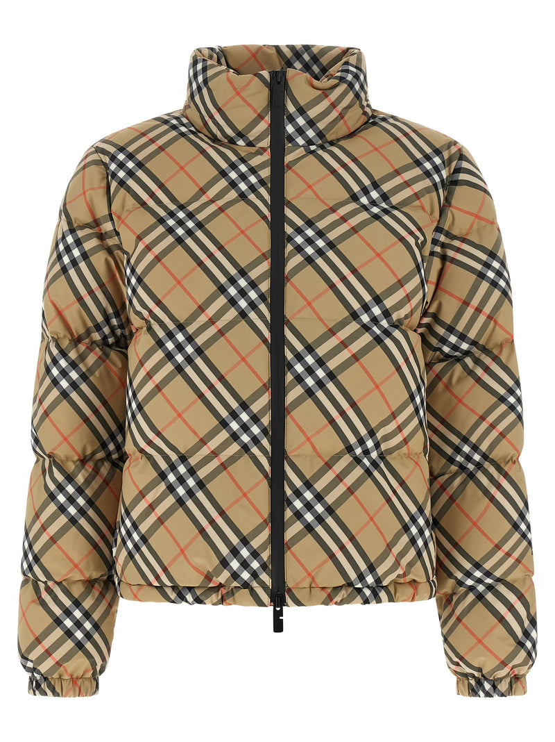 Burberry Ambleside Check Beige Polyester Full-Length Jacket