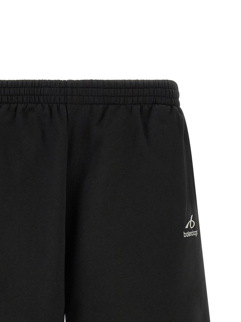 Balenciaga Black Cotton Bermuda Shorts for Men