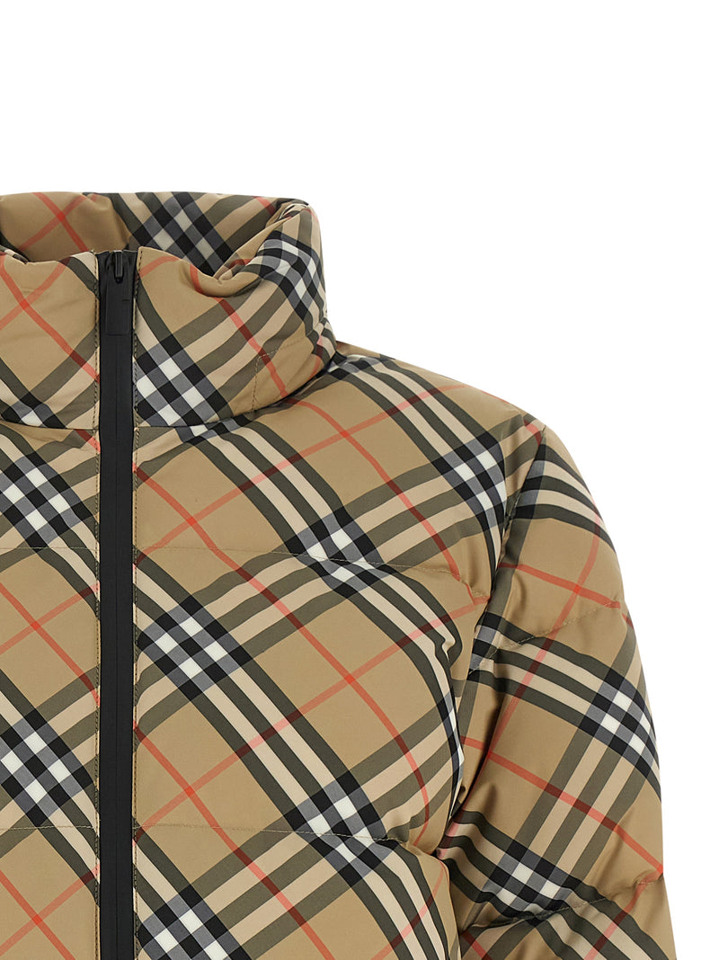Burberry Ambleside Check Beige Polyester Full-Length Jacket