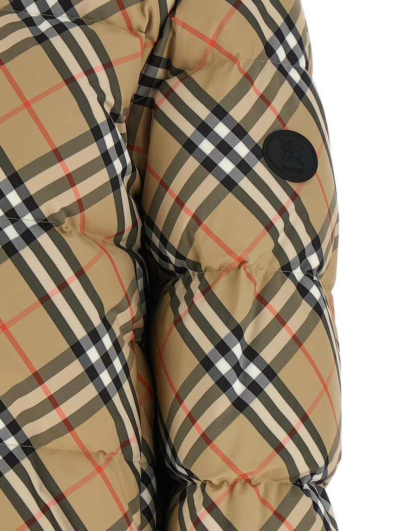 Burberry Ambleside Check Beige Polyester Full-Length Jacket