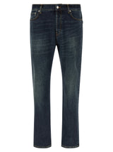 Department 5 Blue Cotton Straight-Leg Jeans