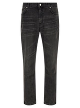 Department 5 Black Cotton Straight-Leg Jeans
