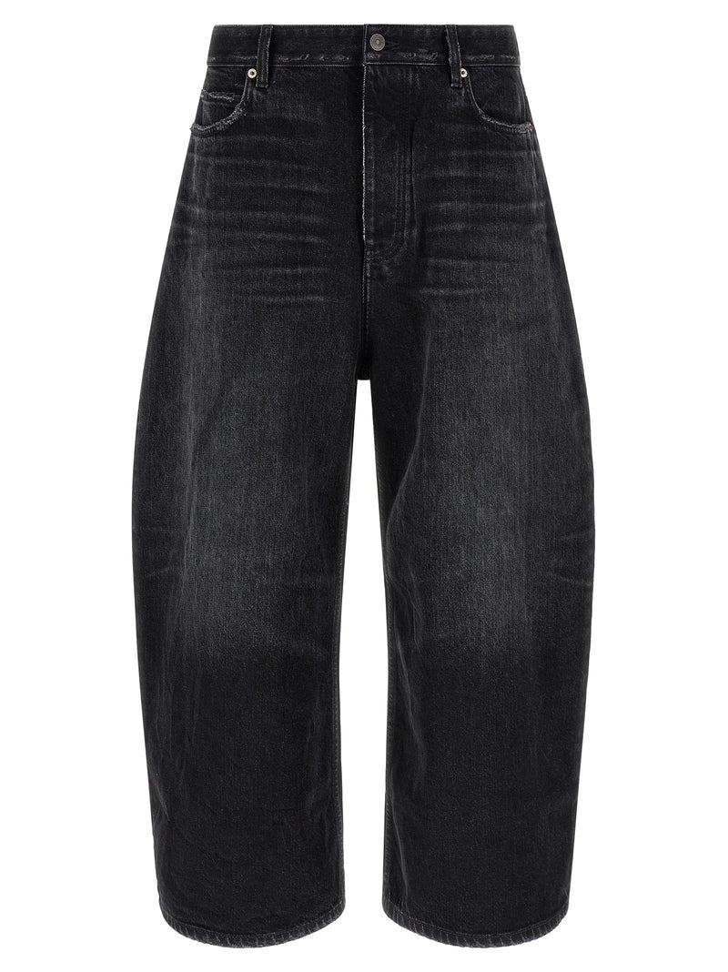 Balenciaga Incurvati Black Cotton Cropped Jeans