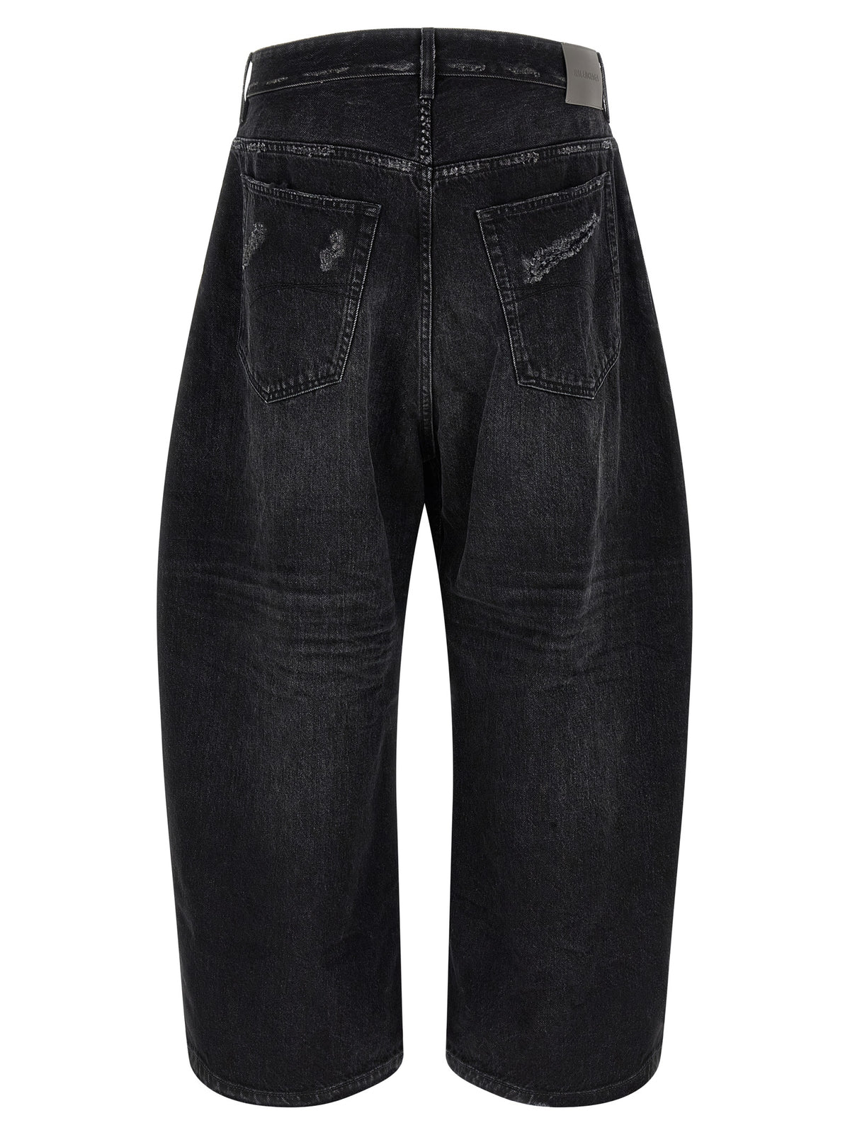 Balenciaga Black Cotton Cropped Jeans